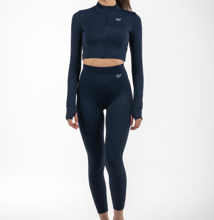 3 PIECES SPORTS SET (SPORTS BRA+JACKET+SCRUNCH-BUM LEGGING)