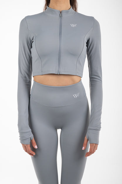 3 PIECES SPORTS SET (SPORTS BRA+JACKET+SCRUNCH-BUM LEGGING)